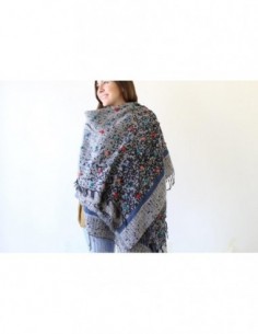 PASHMINA ATIGRADA POMPONES...