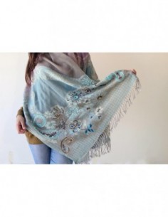 PASHMINA FLOREADA BORDADA...