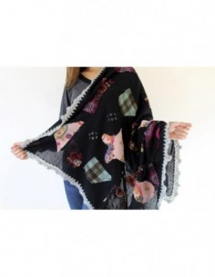 CHAL CUADRADO PURA LANA...