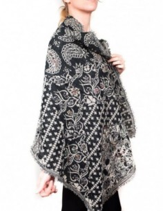 PASHMINA BORDADA PURA LANA