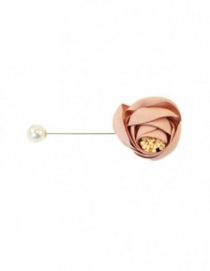 BROCHE ROSA CON PERLA