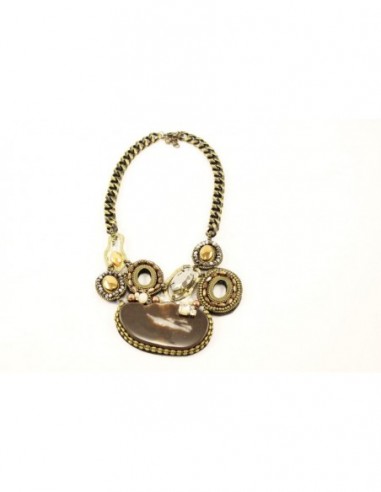 COLLAR OVALOS CON PIEDRAS