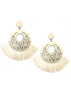 PAR DE AROS CIRCULO MADERA...