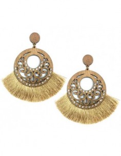 PAR DE AROS CIRCULO MADERA...