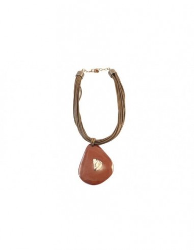 COLLAR CORDONES DIJE MARMOLADO