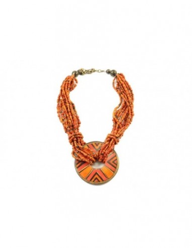 COLLAR ARANDELA NARANJA MOZTA