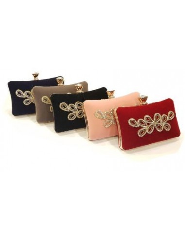 CLUTCH TERCIOPELO BORDADO CON STRASS