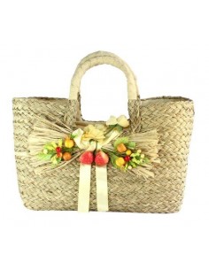 CANASTO DE PAJA CON ARREGLO...