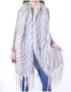 PASHMINA ACEBRADA CON FLECOS