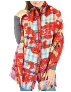 PASHMINA A CUADROS MULTICOLOR