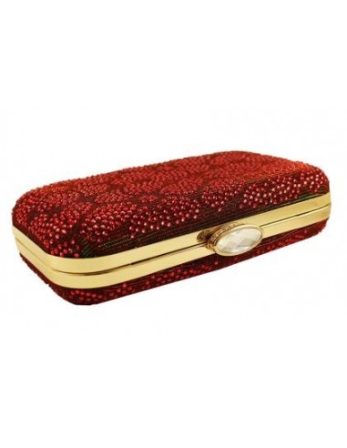 CLUTCH RECTANGULAR FLORES STRASS