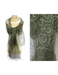 CHAL PURA SEDA NATURAL BORDADO