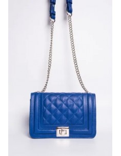 Cartera Cuero Azul...