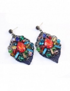 PAR DE AROS OVALOS CON...