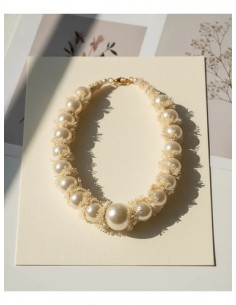 Collar Corto Perlones Con...