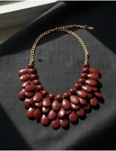 Collar Corto Racimo Gotas...