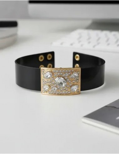 Pulsera Charol Rectangulo Piedras...