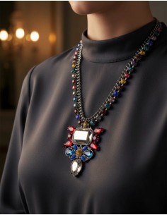 Collar Corto Cadena Peltre...