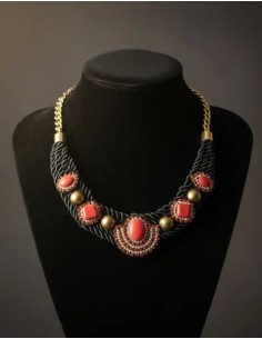 Collar Corto Negro Trenzado... 2