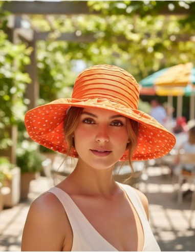Sombrero Ala Ancha Blando Naranja...