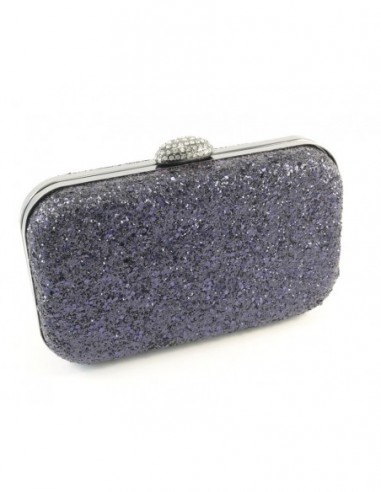 CLUTCH PURPURINA PELLIZCO STRASS