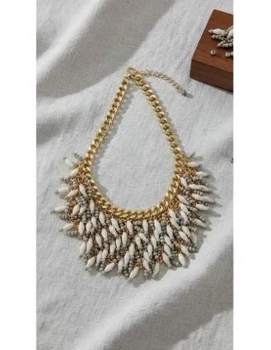 Collar Cadena Cuentas 2 Colores...