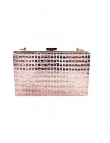 CLUTCH TRANSPARENTE CON BAGUETTES