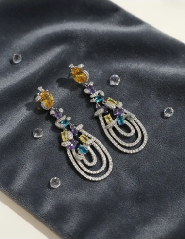 Aros Metal Con Piedras Strass...