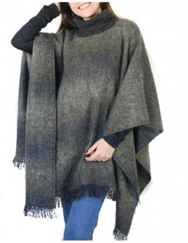 PONCHO FRANCES CUELLO BOUCLE ESFUMADO