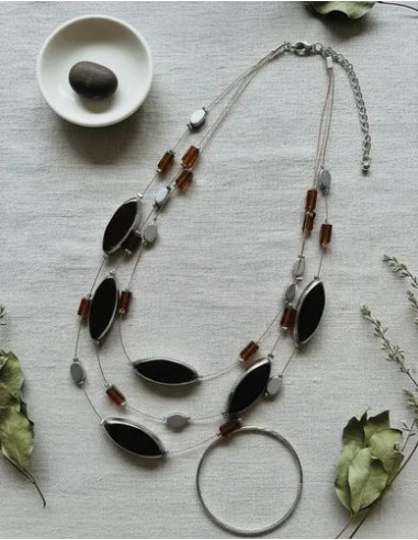 Collar Cuentas Con Cristales De...
