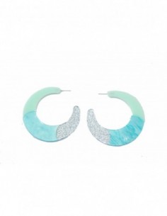 PAR DE AROS ARGOLLAS RESINA...