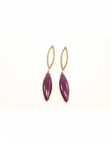 PAR DE AROS GOTA CON STRASS