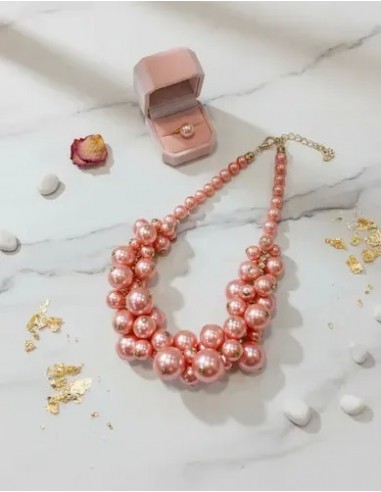 Collar De Simil Perlas Grande...