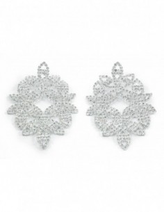 PAR DE AROS RAMILLETE STRASS