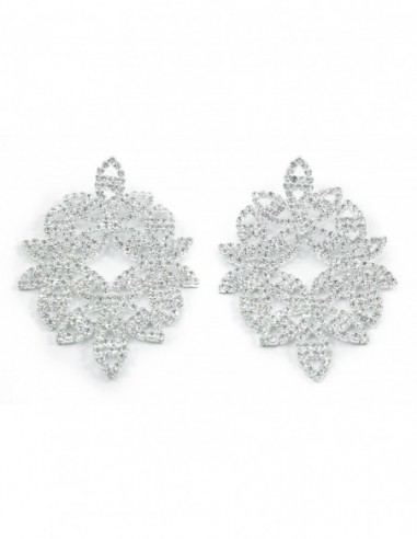 PAR DE AROS RAMILLETE STRASS