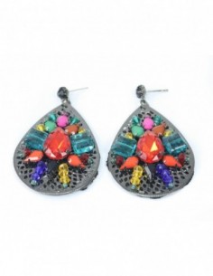 PAR DE AROS OVALO CON...