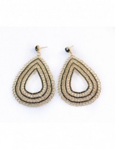 PAR DE AROS GOTA 3 LINEAS...