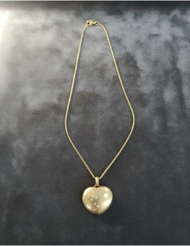 Collar Largo Metal Dije Corazon Con...