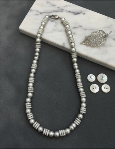 Collar De Cuentas Simil Perlas...