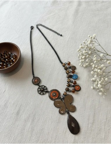 Collar De Metal Con Dijes Esmaltados...