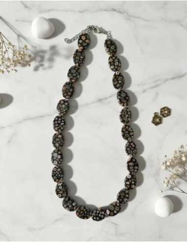 Collar Largo De Ovalos Cristal Con...