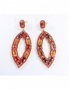 PAR DE AROS OVALOS CON...