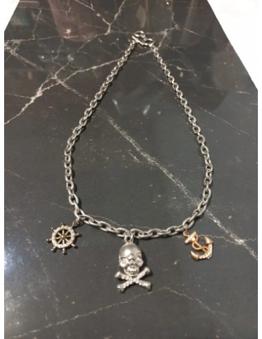 Collar Metal Cadena Con Dijes...