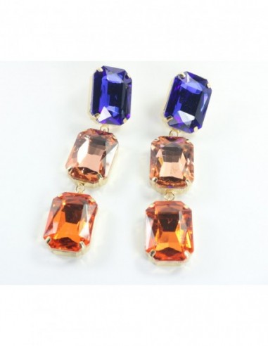 PENDIENTES RECTANGULOS CRISTAL