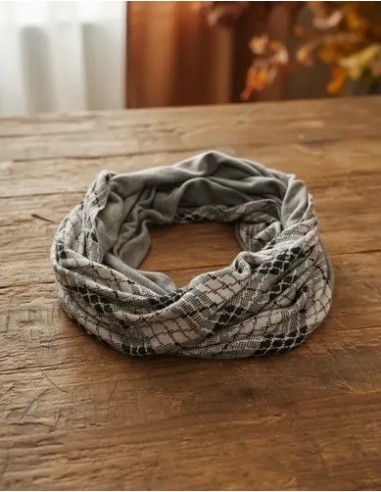Bufanda Con Rayas Infinita Unisex...