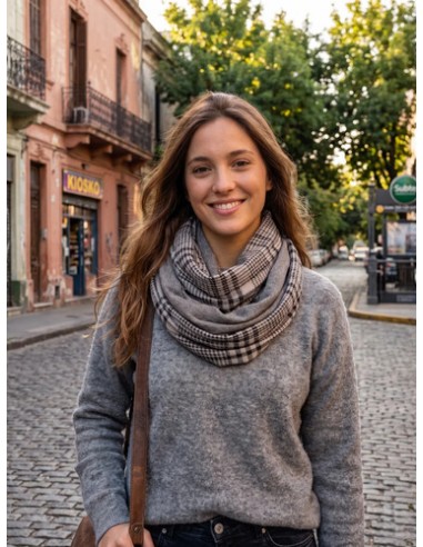 Bufanda Con Rayas Infinita Unisex...