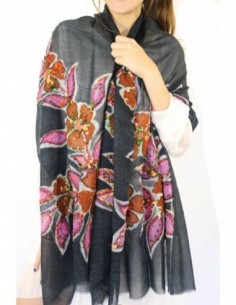 CHAL FLOREADO BORDADO PURA...