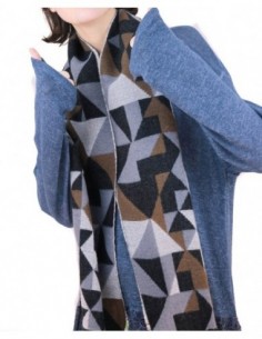 BUFANDA FRANCESA CON FLECOS