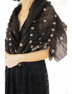 CHAL PLIZADO CON LUNARES