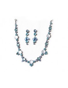 PENDIENTES TURQUESA STRASS...